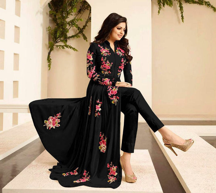 Exclusive designer ebroidered south silk saree