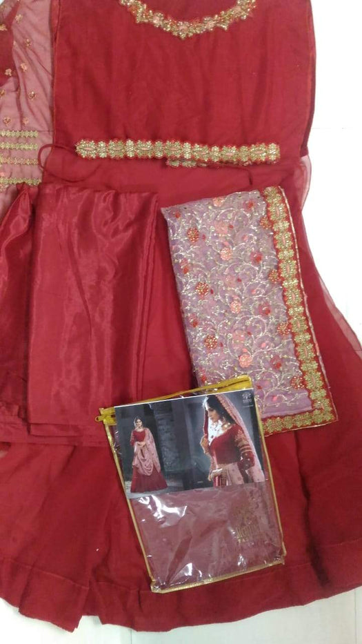 Pink Georgette Embroidered Saree