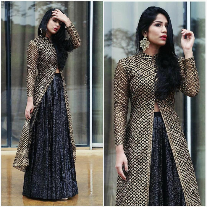 Gorgeous Black Silk Saree Heavy Embriodery Lace With Latkan